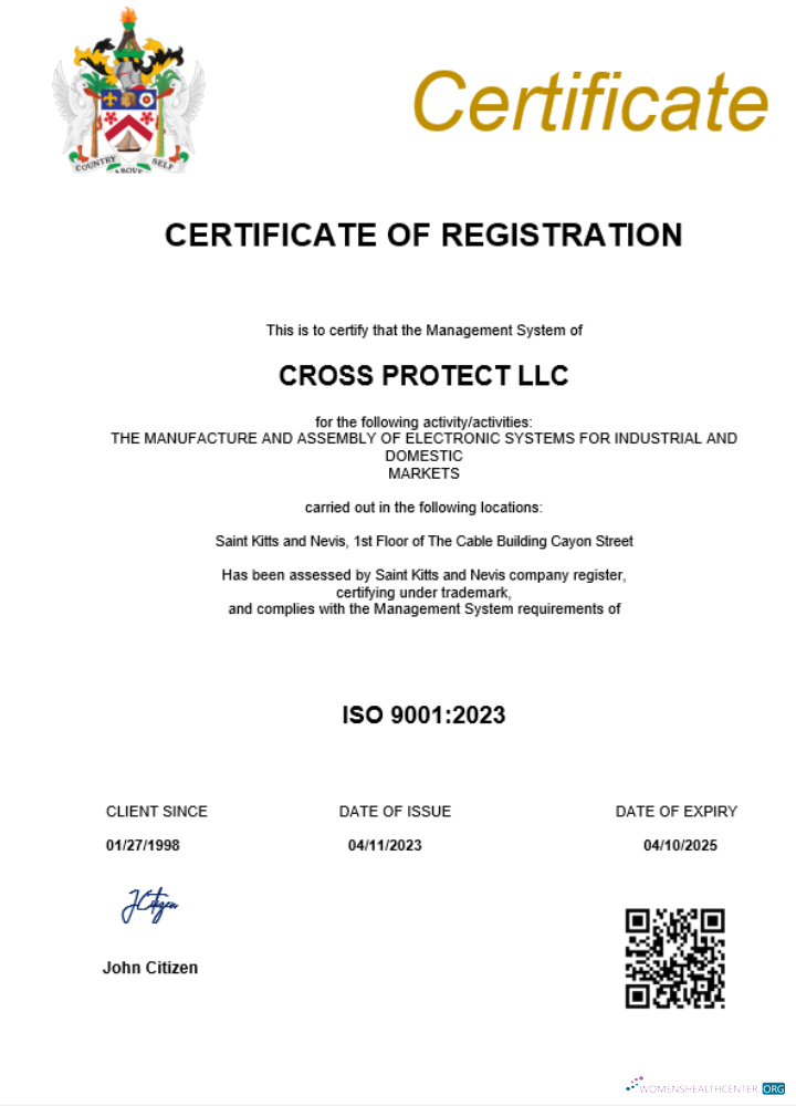 Saint Kitts and Nevis business registration certificate Word and PDF template